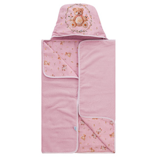 Toalha de Banho Felpuda c capuz forro fralda estampa digital Baby Joy Fabula 100% Algodão incomfral em Oferta na Shopee