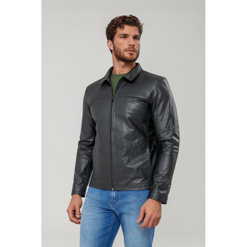 Jaqueta de Couro Legitimo Tradicional Masculino Original Búfalo Couros