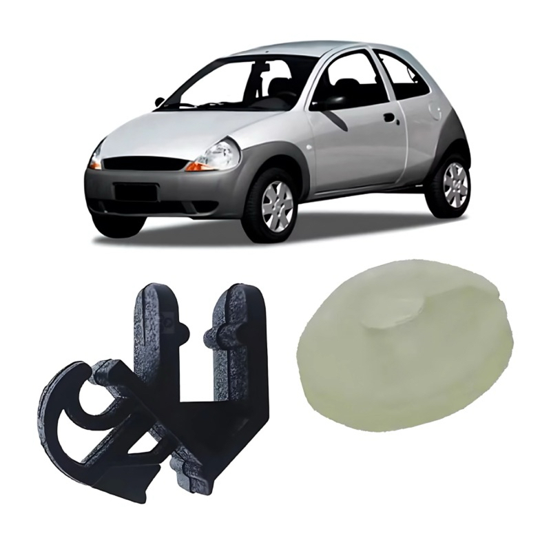 Kit Presilha Fixação Haste Vareta Capô Ka 1997 a 2007