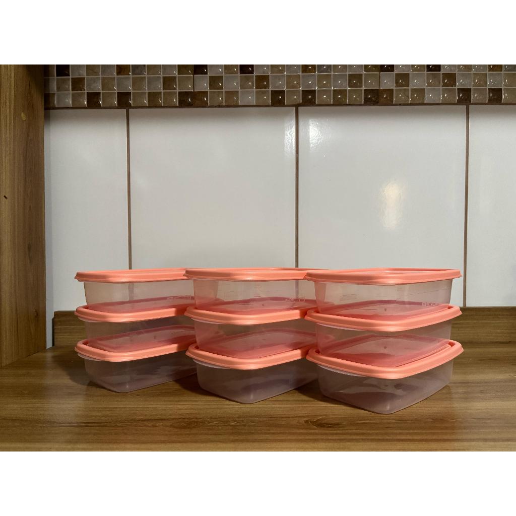 Conjunto de 9 potes hermético de 785ml da sanremo na cor laranja