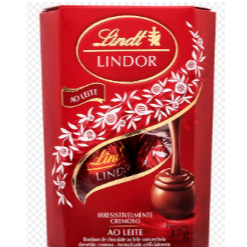 BOMBOM CHOCOLATE LINDT LINDOR AO LEITE 37GR
