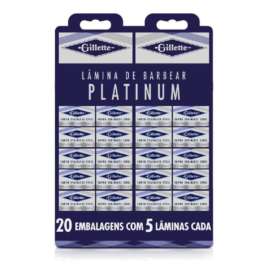 LÂMINA GILLETTE AZUL - 100un
