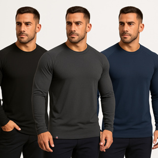 Kit 3 e 2 camisas Termicas Proteção Uv 50+ Camisa Fitness para academia Camisa Motoboy em Oferta na Shopee