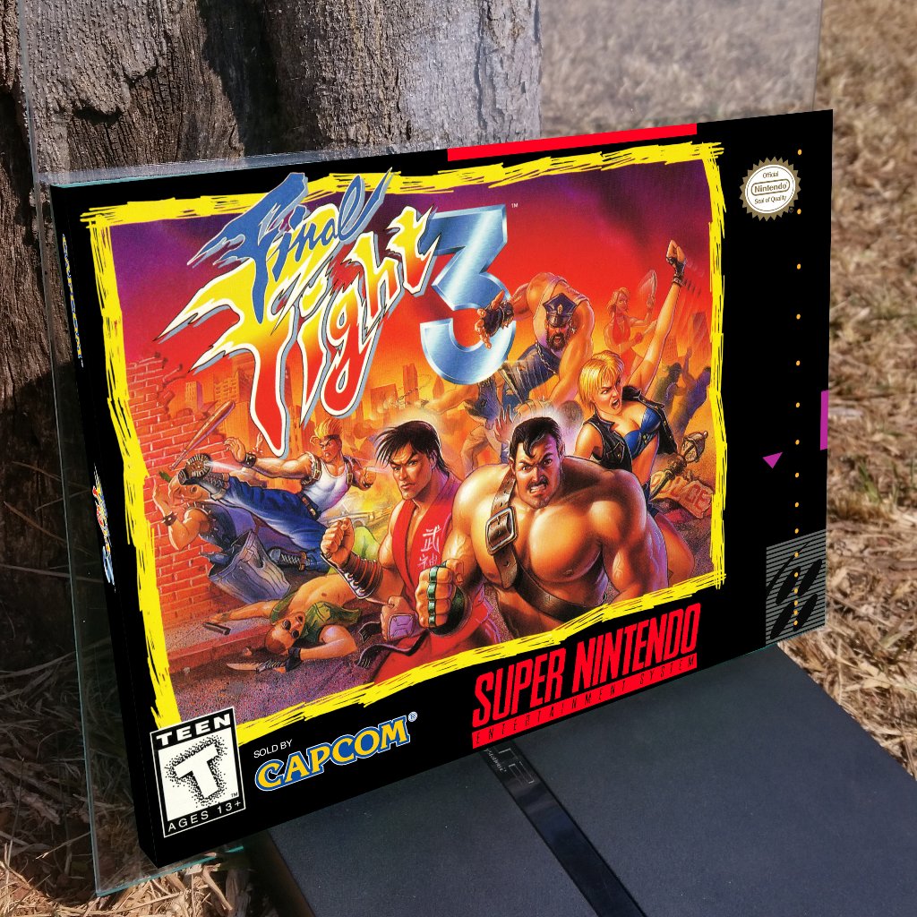 Capas Super Nintendo Quadro Final Fight 3 15X20 cm