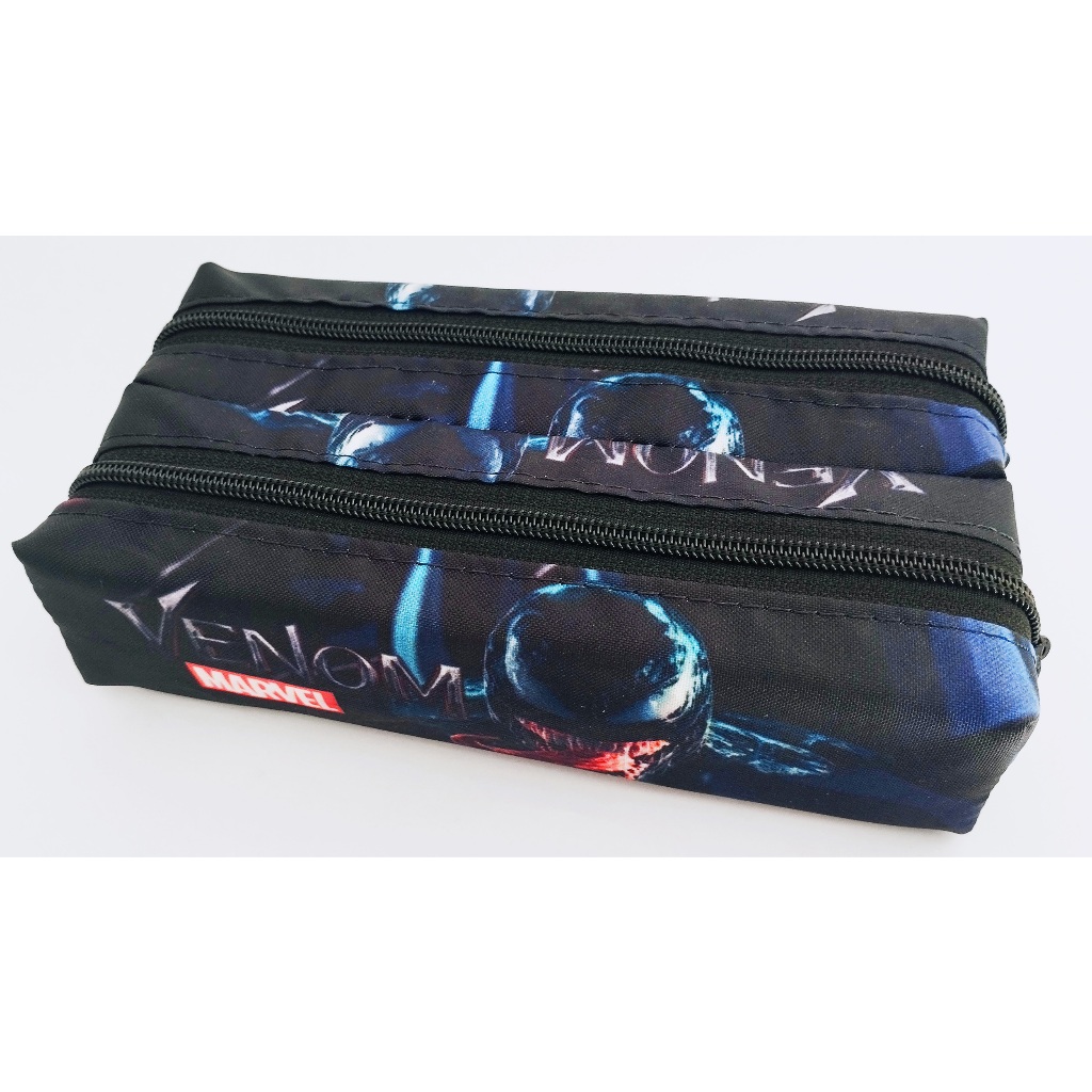 Estojo Escolar Venom  Box Grande Organizador Com Divisória Porta Caneta/lápis Cor em Oferta na Shopee