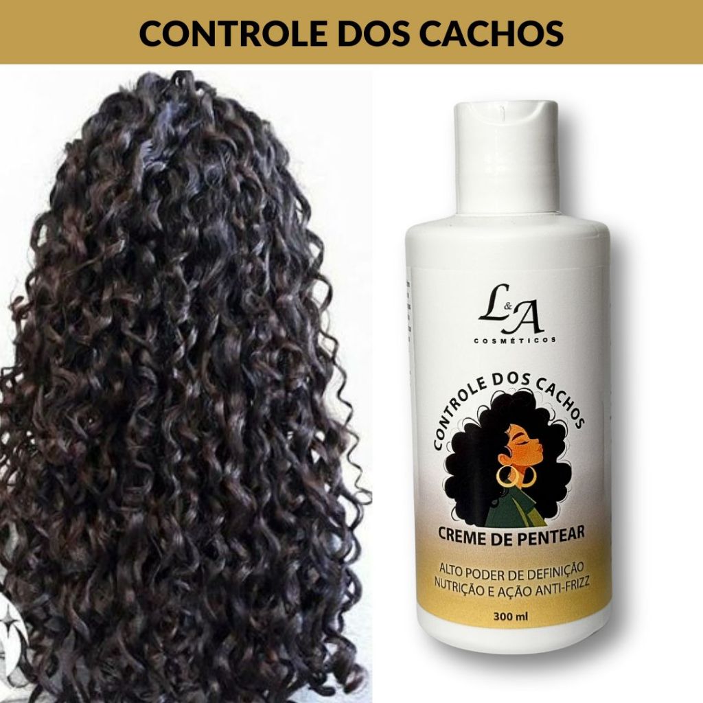Creme para Pentear Cachos com Óleo de Linhaça e Macadâmia – Definição, Nutrição e Controle do Frizz em Oferta na Shopee