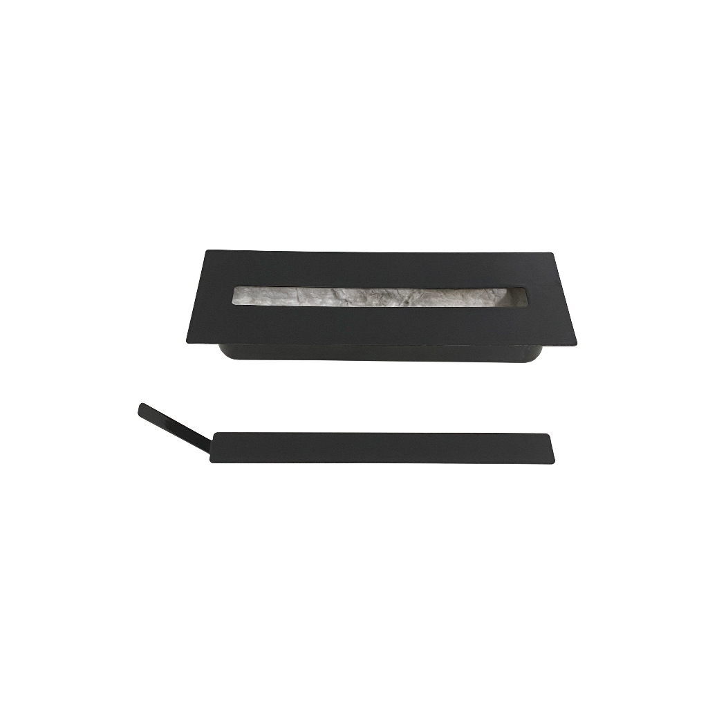 Queimador Lareira Ecológica Álcool Preto 45 cm Embutir Dormente Sobrepor Aquecedor Mármore Granito