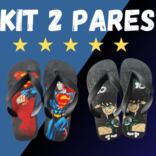 Kit 2 Pares de Chinelo Infantil Menino Masculino Envio Imediato em Oferta na Shopee