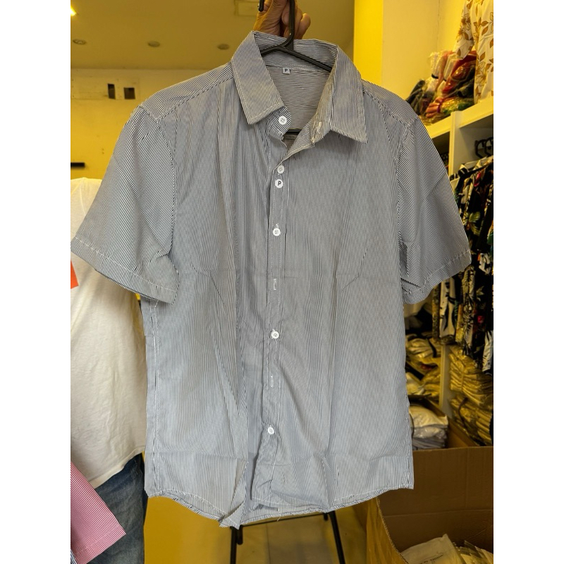 camisa masculina listrada manga curta promoção em Oferta na Shopee