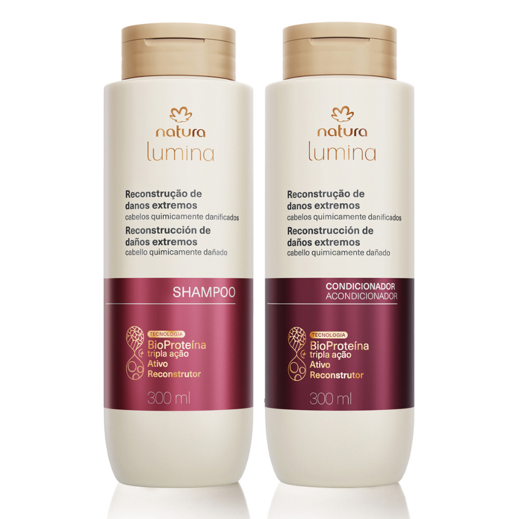 Kit Shampoo e Condicionador Reconstrução de Danos Extremos Natura Lumina