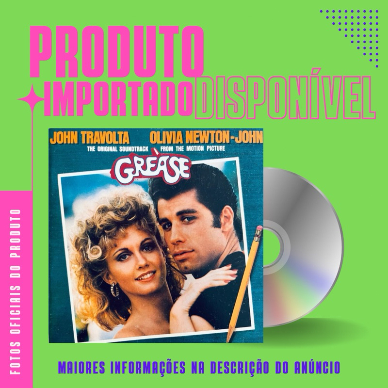 CD IMPORTADO TRILHA SONORA GREASE - John Travolta e Olívia Newton-John *