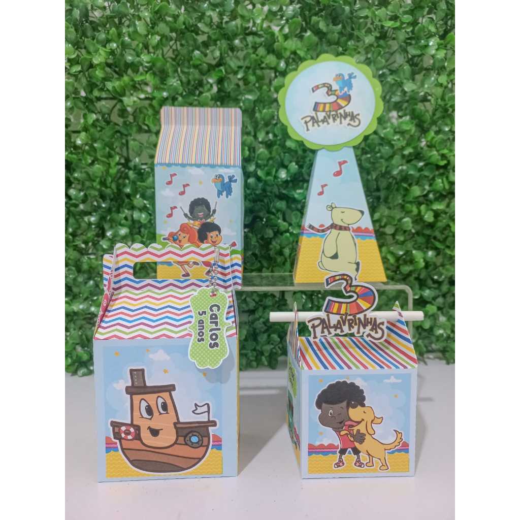 Kit Festa 3 Palavrinhas | Lembrancinhas 3 Palavrinhas | Personalizados 3 Palavrinhas | Aniversário 3 Palavrinhas