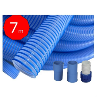 Mangueira Piscina Siliconada Flutuante 7 Metros Com Adaptadores Reforçada em Oferta na Shopee