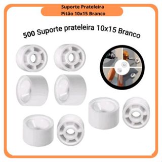 kit 500 Suporte Prateleira Tubinho 10x15 Branco para Montagem de Moveis em Oferta na Shopee