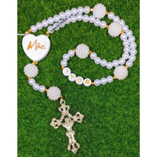 terço personalizado familiares - entremeio feito com biscuit - várias opções em Oferta na Shopee