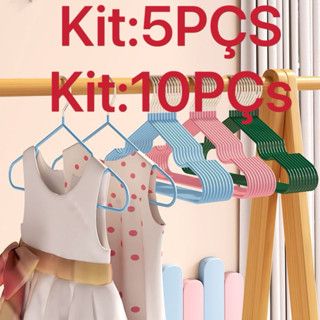 Cabides em Metal Emborrachado kit:5pçs e 10pçs em Oferta na Shopee