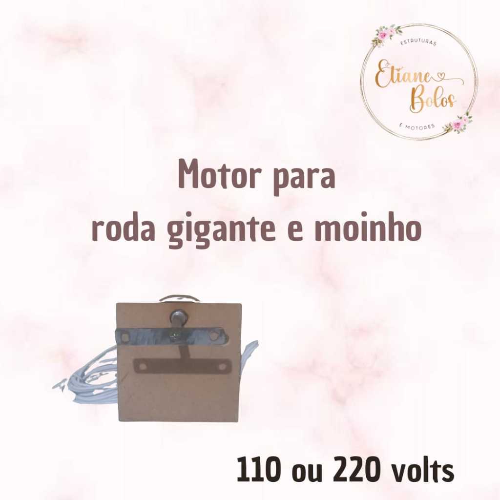 MOTOR PARA MOINHO E RODA GIGANTE EM BOLO - 8 CM 110 OU 220 VOLTS