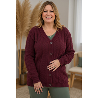 Casaco Cardigan Feminino de Tricot Blusa de Frio Elegante Inverno Moda Feminina Tamanho Único em Oferta na Shopee