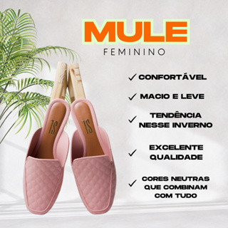 Mule Feminino Confortável – Leve, Macio e Estiloso Perfeito para o Dia a Dia em Oferta na Shopee