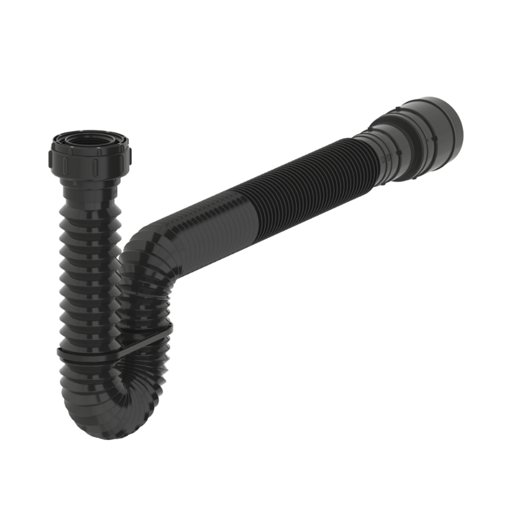 Sifão Tubo Extensível 1,1 m Preto Black c/ Suporte Censi