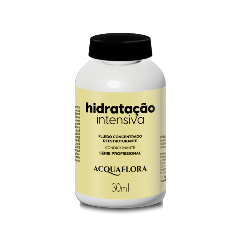 Fluido Acquaflora Hidratação Intensiva 30ml – Reparação Profunda e Brilho para Cabelos Secos em Oferta na Shopee