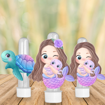 Apliques para Tubete 6x4 cm - Tema  SEREIA | Kits Personalizados com 20 ou 40 Unidades