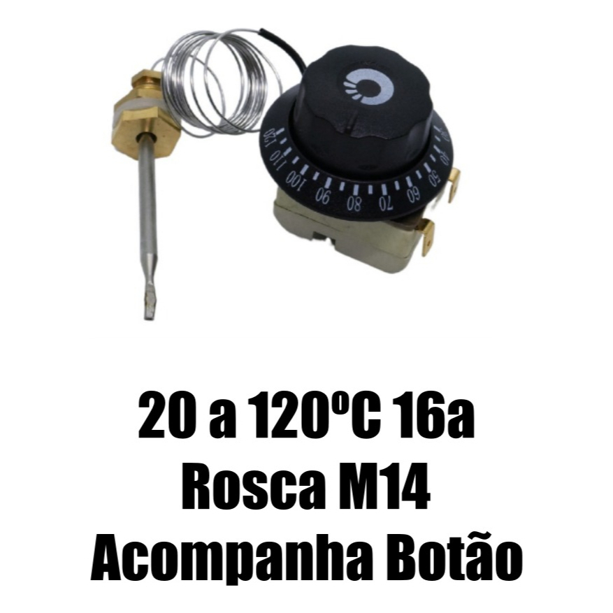 Termostato 20-120 Graus Com Rosca Para Cafeteira Marchesoni / Monarcha / Buffet Self Service