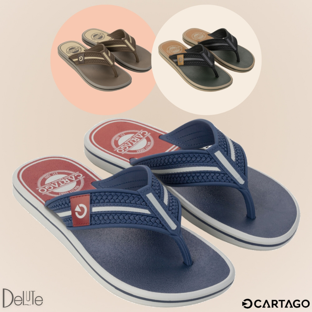 Chinelo de Dedo Cartago Modelo Palermo Masculino Ultra Confortável Antiderrapante Adulto Casual em Oferta na Shopee