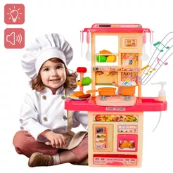 Kit Cozinha De Brinquedo Completa Infantil Sai Água E Som