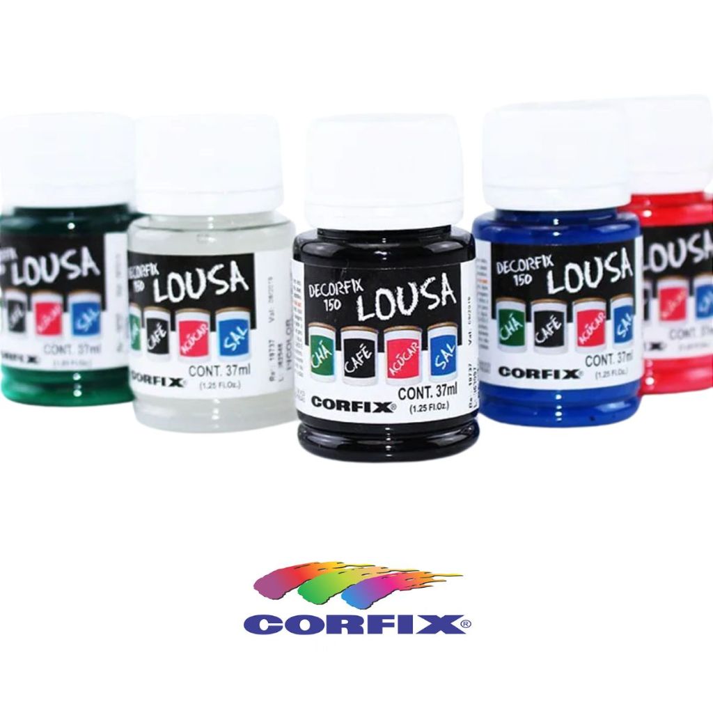 Tinta Decorfix 150 Corfix Lousa 37ml Preto Fosco para Escrever com Giz