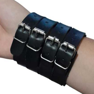 Bracelete Couro 1/2/3/4 Fivelas - Johnny Deep Depp - Punk Rock Morro Preta Marrom Gotica em Oferta na Shopee