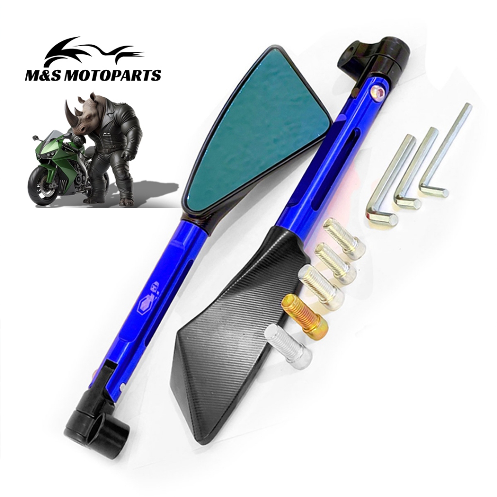 Retrovisor Moto Esportivo Titan Fazer 250 Cb300 Tomok Naked Azul