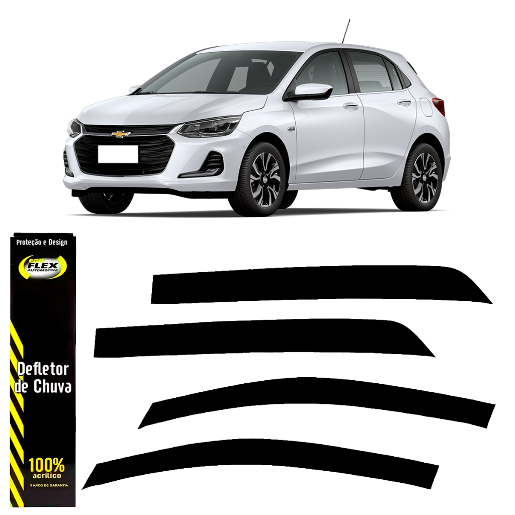 Jogo Calha De Chuva Onix Hatch 2020 2021 2022 2023 2024 2025 inteiriça em Oferta na Shopee