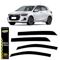 Jogo Calha De Chuva Onix Hatch 2020 2021 2022 2023 2024 2025 inteiriça