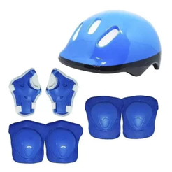 Kit Capacete Infantil Proteção Bicicleta Patins Skate C Luva