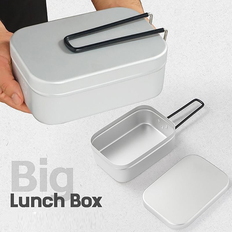 Marmita De Alumínio 20x14cm Grande Lancheira Portátil para Acampamento ao ar Livre em Oferta na Shopee