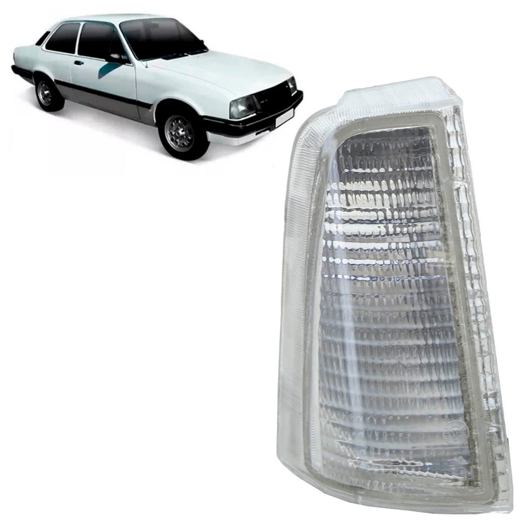 Lanterna Dianteira Pisca Seta Chevette 1983 1984 A 1995 Cristal Modelo Cibie Lente Estriada Acrilico - Spare Parts and Accessories for Vehicles
