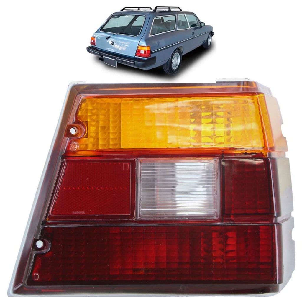 Lanterna Traseira Caravan 1980 1981 1982 1983 1984 1985 1986 A 1992 Tricolor Lente Estriada Acrilico