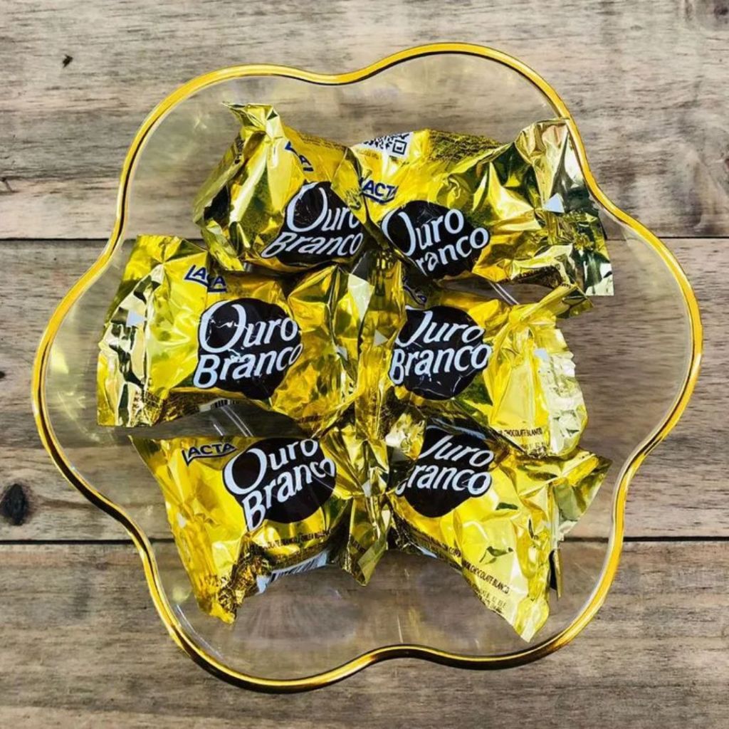 Tigela Ondulada com Borda Ouro 15x4,5cm em Oferta na Shopee