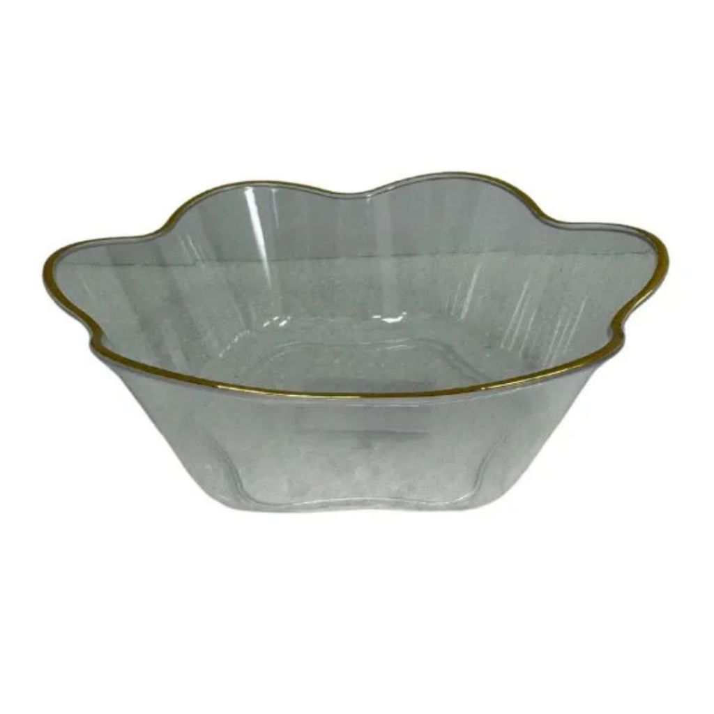 Tigela Ondulada com Borda Ouro 15x4,5cm