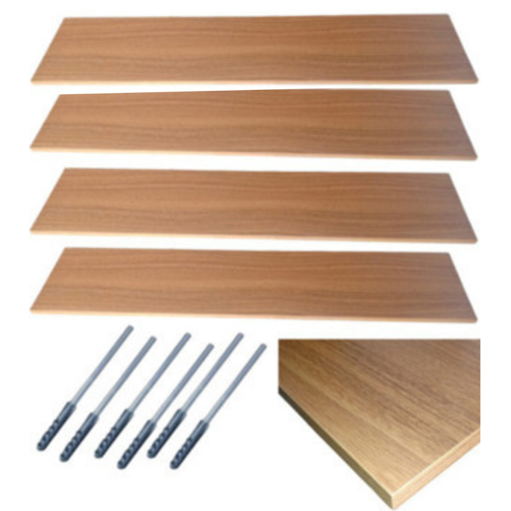 Kit 4 Prateleira Mdf 100x20 Suporte Invisível Na Cor Freijó em Oferta na Shopee