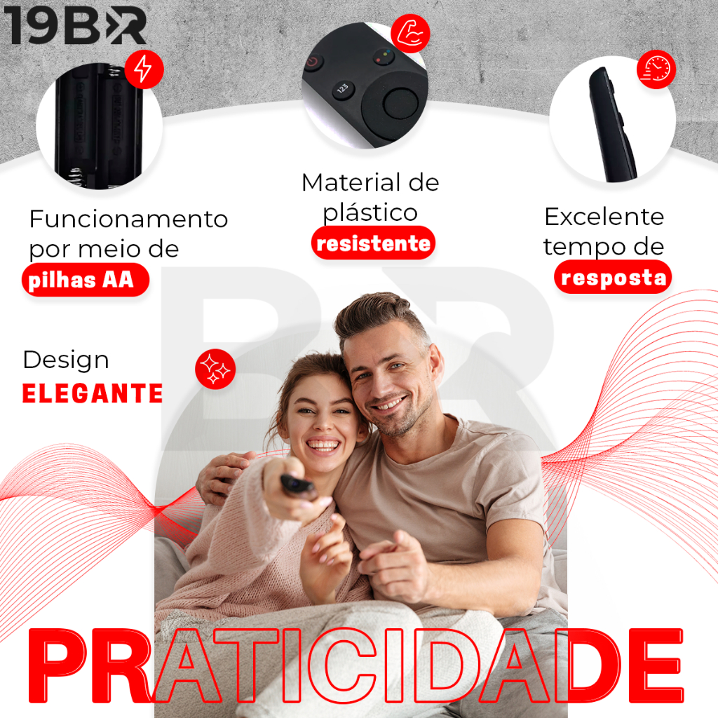 Controle Remoto Para Tv Samsung Smart Led 4k Plasma LCD - detalhe