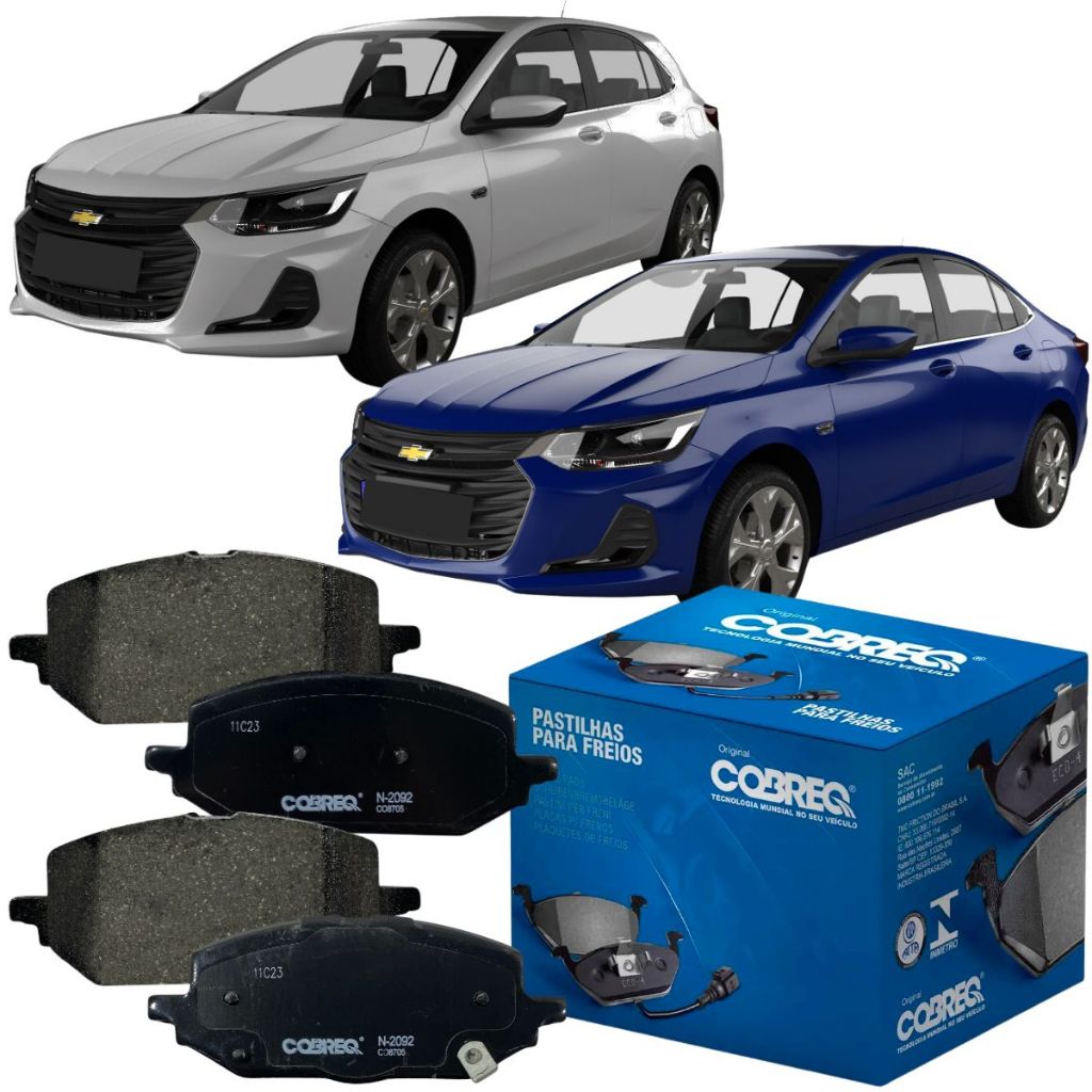 Jogo 04 Pastilhas de Freio Original Cobreq Gm Onix 2020 à 2022
