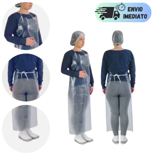 AVENTAL TRANSPARENTE DE VINIL COZINHA 1,20 x 70cm PROTEÇÃO EPI IMPERMEÁVEL LIMPEZA AÇOGUEIRO COM CA em Oferta na Shopee
