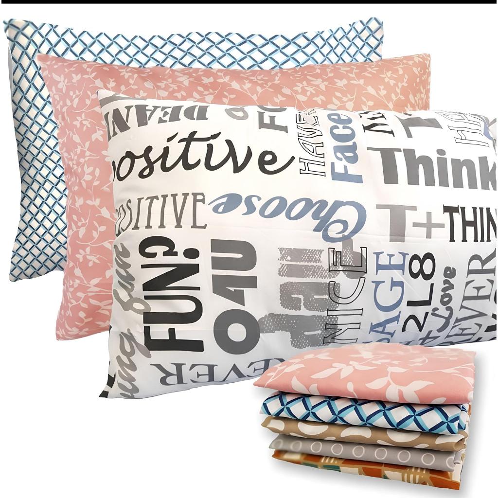 Kit 10 Fronhas para Travesseiros 70cm x 50cm Estampas Sortidas 150 Fios em Oferta na Shopee