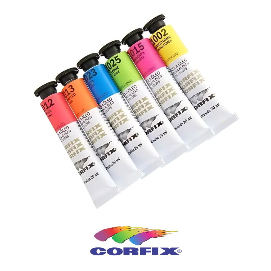Tinta Óleo Fluor Corfix 20ml 34020 – Cores Vibrantes