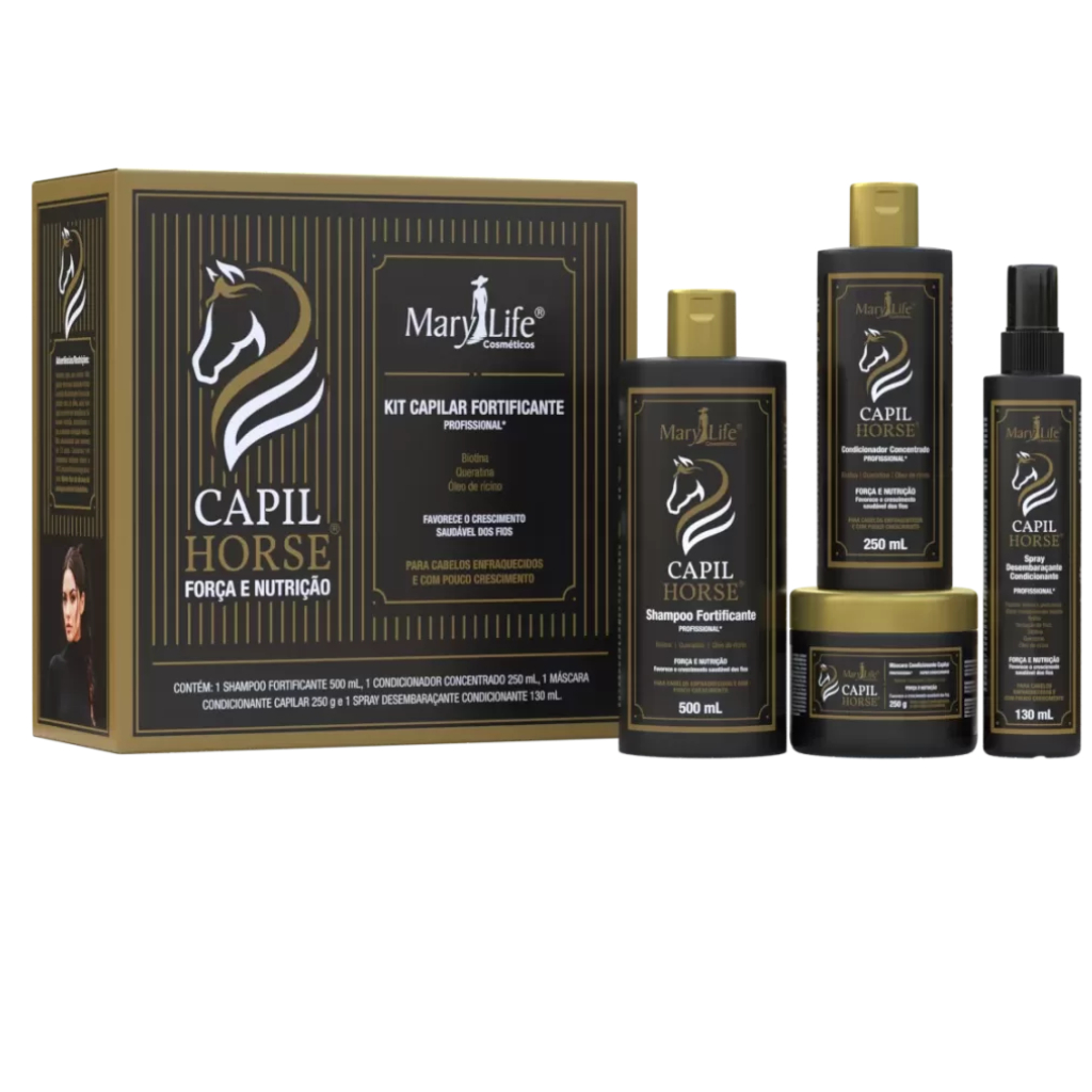 🔥Kit Capilar Fortificante Capil Horse Mary Life – Crescimento e Força para os Cabelos em Oferta na Shopee