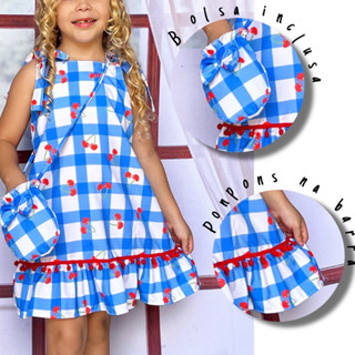 Vestido Infantil 03 ao 10 anos Blogueirinha Tendência em Oferta na Shopee