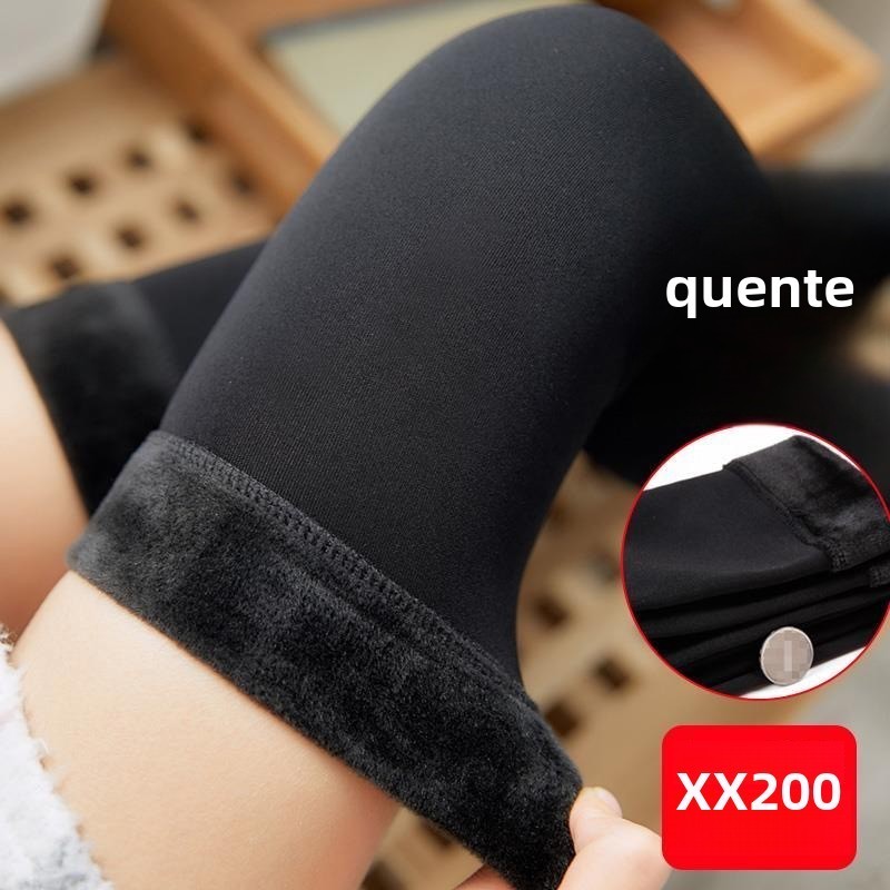 Meias-Calças  &  Termicamente, Extra Elásticas & Térmicas para Mulheres Altas  Modeladores e Coxas-Altas, Preto Quente