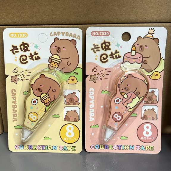 Fita Corretiva Modelo Capybara 8M  Papelaria Fofa (NO:7030) em Oferta na Shopee